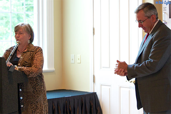 First Selectman Denise Menard and Jim Nillson