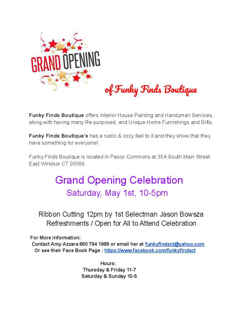 Grand Opening Celebration of Funky Finds Boutique @ Funky Finds Boutique