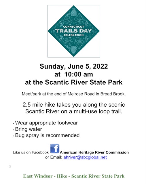 CT Trails Day Celebration (East Windsor) @ See Info Below 