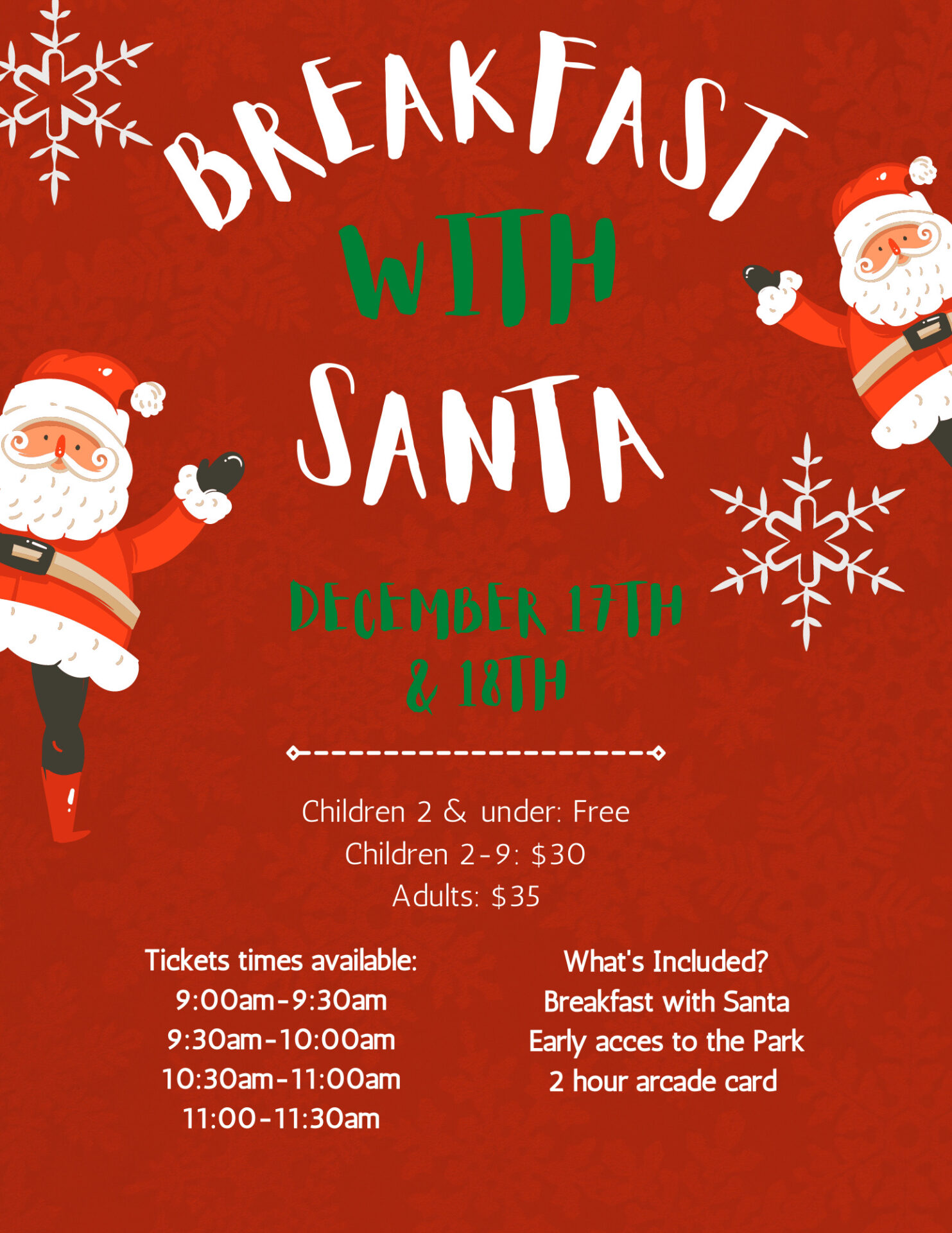 Breakfast Santa at Sonnys @ Sonny's Place