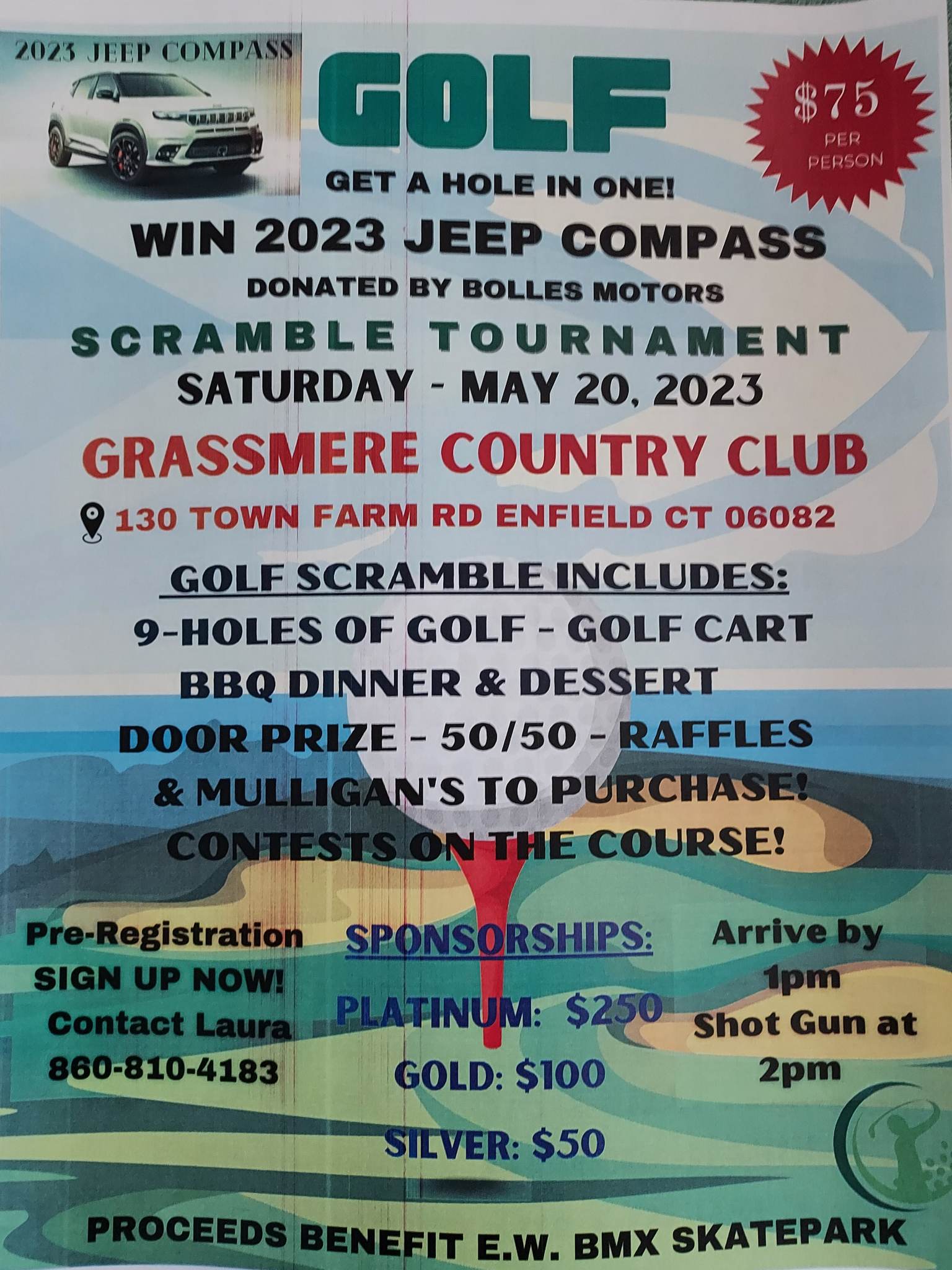 Golf Scramble Tournament to benefit EW BMX Skatepark @ See Info Below 