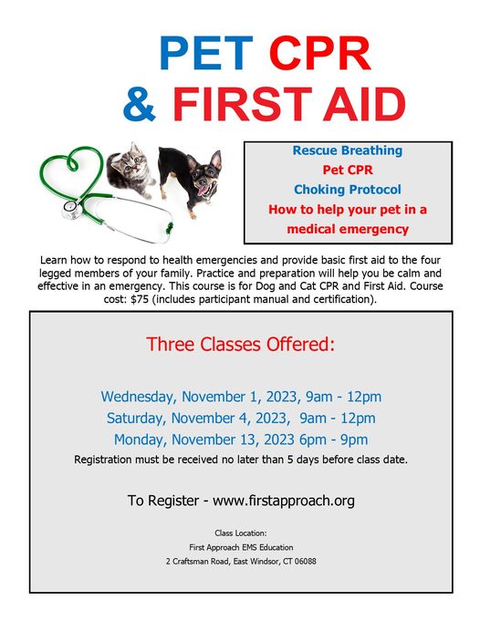 Pet CPR Training @ See Info Below