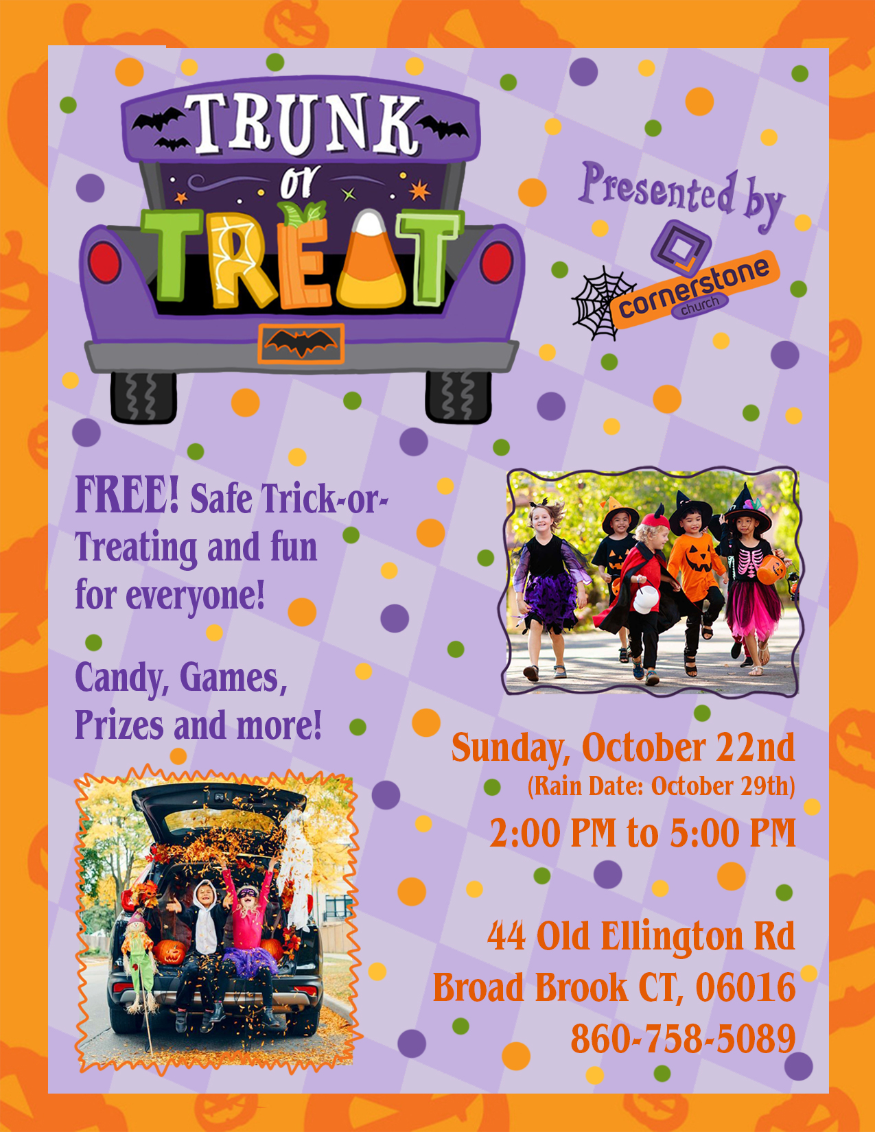 Trunk or Treat (NEW DATE 10/29) Open to All @ Cornerstone Church