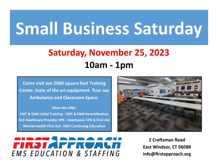 Be 1st at 1st Approach on Shop Small Business Saturday