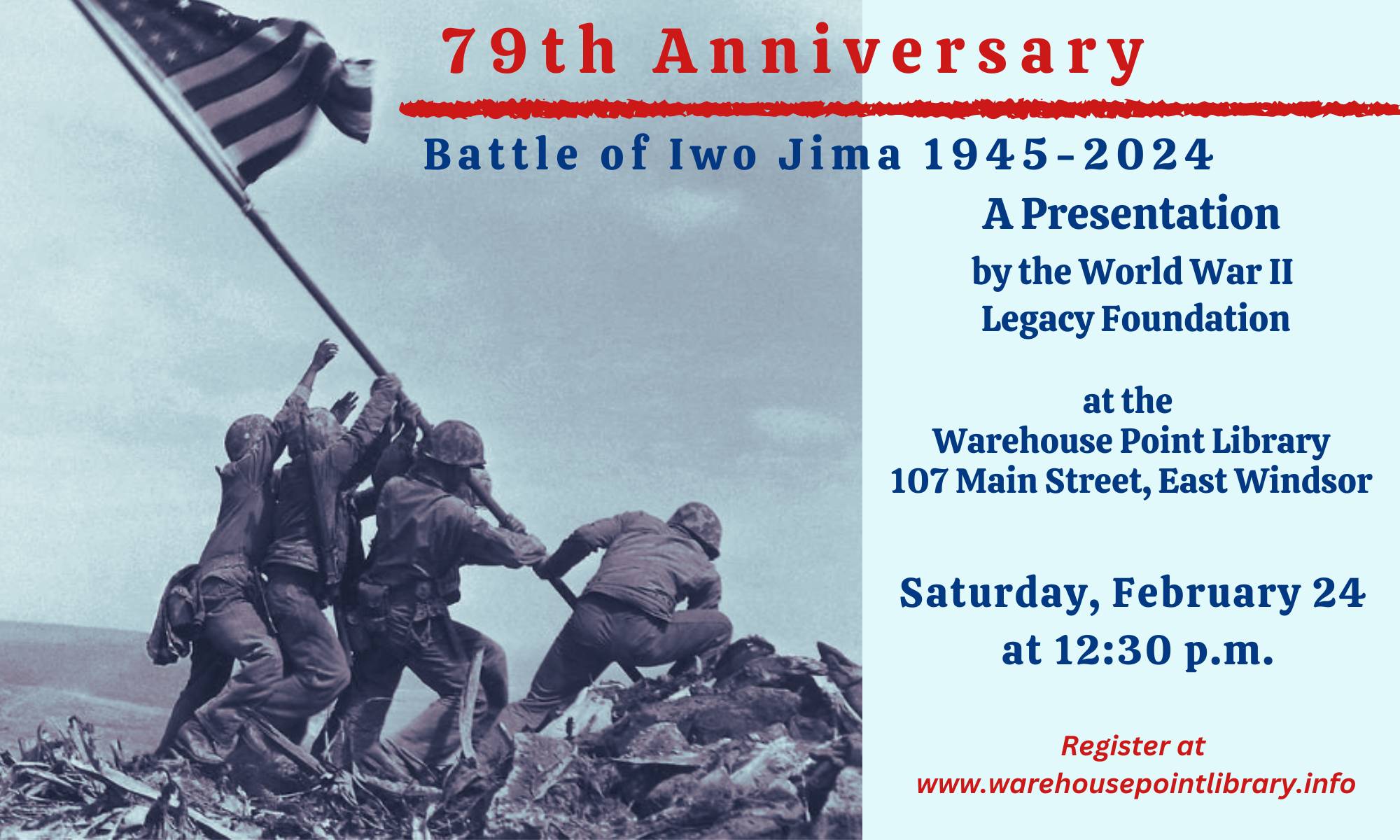 Presentation on 79th Anniversary of Iwo Jima @ Warehouse Point Library