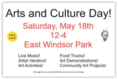 2nd Annual Arts & Culture Day @ East Windsor Park (The Res)